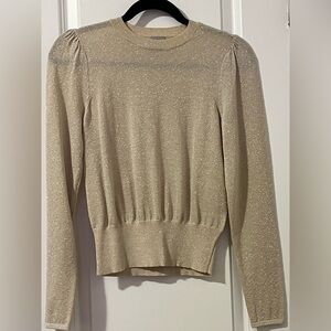 H&M Beige Sparkly Sweater Size: XS